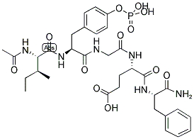 AC-ILE-TYR(H2PO3)-GLY-GLU-PHE-NH2 Struktur