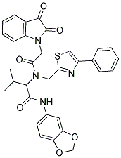 N-(BENZO[D][1,3]DIOXOL-5-YL)-2-(2-(2,3-DIOXOINDOLIN-1-YL)-N-((4-PHENYLTHIAZOL-2-YL)METHYL)ACETAMIDO)-3-METHYLBUTANAMIDE