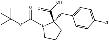 BOC-(S)-ALPHA-(4-CHLOROBENZYL)-PROLINE Structure