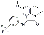 (1E)-8-METHOXY-4,4,6-TRIMETHYL-1-{[3-(TRIFLUOROMETHYL)PHENYL]IMINO}-5,6-DIHYDRO-4H-PYRROLO[3,2,1-IJ]QUINOLIN-2(1H)-ONE