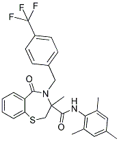 N-MESITYL-3-METHYL-5-OXO-4-(4-(TRIFLUOROMETHYL)BENZYL)-2,3,4,5-TETRAHYDROBENZO[F][1,4]THIAZEPINE-3-CARBOXAMIDE
