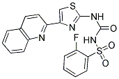 2-FLUORO-N-{[(4-QUINOLIN-2-YL-1,3-THIAZOL-2-YL)AMINO]CARBONYL}BENZENESULFONAMIDE Structure