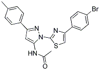 N-[1-[4-(4-BROMOPHENYL)-1,3-THIAZOL-2-YL]-3-(4-METHYLPHENYL)-1H-PYRAZOL-5-YL]ACETAMIDE