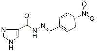 N'-[(1E)-(4-NITROPHENYL)METHYLENE]-1H-IMIDAZOLE-4-CARBOHYDRAZIDE Struktur