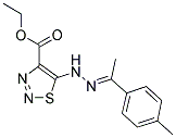 ETHYL 5-{(2E)-2-[1-(4-METHYLPHENYL)ETHYLIDENE]HYDRAZINO}-1,2,3-THIADIAZOLE-4-CARBOXYLATE