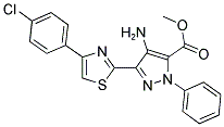 METHYL 4-AMINO-3-[4-(4-CHLOROPHENYL)-1,3-THIAZOL-2-YL]-1-PHENYL-1H-PYRAZOLE-5-CARBOXYLATE Structure