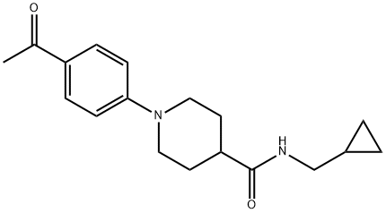 1-(4-ACETYLPHENYL)-N-(CYCLOPROPYLMETHYL)-4-PIPERIDINECARBOXAMIDE Struktur