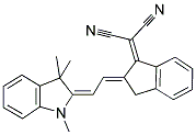 ((2E)-2-[(2E)-2-(1,3,3-TRIMETHYL-1,3-DIHYDRO-2H-INDOL-2-YLIDENE)ETHYLIDENE]-2,3-DIHYDRO-1H-INDEN-1-YLIDENE)MALONONITRILE Struktur