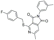 4-[(4-FLUOROBENZYL)THIO]-6-METHYL-2-(3-METHYLPHENYL)-1H-PYRROLO[3,4-C]PYRIDINE-1,3(2H)-DIONE