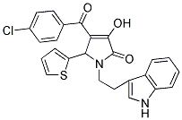 4-(4-CHLOROBENZOYL)-3-HYDROXY-1-[2-(1H-INDOL-3-YL)ETHYL]-5-(2-THIENYL)-1,5-DIHYDRO-2H-PYRROL-2-ONE Struktur