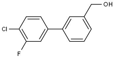 (4'-CHLORO-3'-FLUORO[1,1'-BIPHENYL]-3-YL)METHANOL Struktur