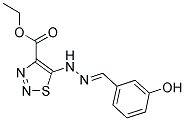 ETHYL 5-[(2E)-2-(3-HYDROXYBENZYLIDENE)HYDRAZINO]-1,2,3-THIADIAZOLE-4-CARBOXYLATE Structure