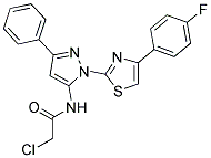 2-CHLORO-N-{1-[4-(4-FLUOROPHENYL)-1,3-THIAZOL-2-YL]-3-PHENYL-1H-PYRAZOL-5-YL}ACETAMIDE Structure