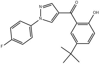 (5-TERT-BUTYL-2-HYDROXYPHENYL)(1-(4-FLUOROPHENYL)-1H-PYRAZOL-4-YL)METHANONE Structure