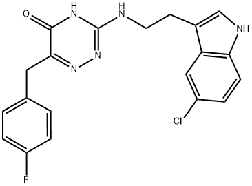 3-{[2-(5-CHLORO-1H-INDOL-3-YL)ETHYL]AMINO}-6-(4-FLUOROBENZYL)-1,2,4-TRIAZIN-5(4H)-ONE