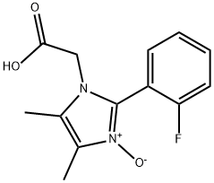 [2-(2-FLUORO-PHENYL)-4,5-DIMETHYL-3-OXY-IMIDAZOL-1-YL]-ACETIC ACID Struktur