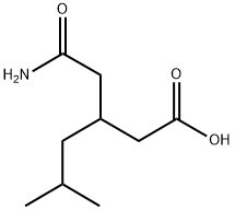 (+/-)-3-(CARBAMOYLMETHYL)-5-METHYLHEXANOIC ACID Struktur