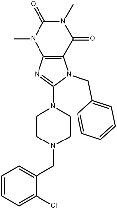 1,3-DIMETHYL-7-BENZYL-8-[4-(2-CHLOROBENZYL)PIPERAZIN-1-YL]-3,7-DIHYDRO-1H-PURINE-2,6-DIONE|