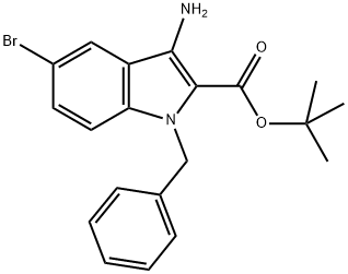 3-AMINO-1-BENZYL-5-BROMO-1H-INDOLE-2-CARBOXYLIC ACID TERT-BUTYL ESTER