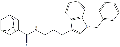 N-[3-(1-BENZYL-1H-INDOL-3-YL)PROPYL]-1-ADAMANTANECARBOXAMIDE Structure