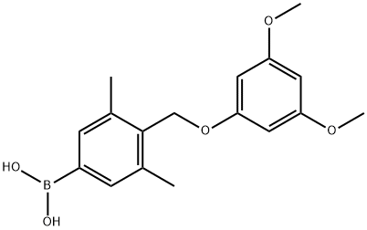 3,5-DIMETHYL-4-(3',5'-DIMETHOXYBENZYLOXY)PHENYLBORONIC ACID Structure