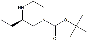 (R)-3-ETHYL-PIPERAZINE-1-CARBOXYLIC ACID TERT-BUTYL ESTER Structure