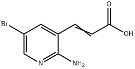 3-(2-AMINO-5-BROMO-PYRIDIN-3-YL)-ACRYLIC ACID Structure