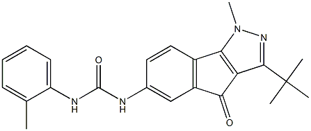 N-(3-(TERT-BUTYL)-1-METHYL-4-OXOINDENO[2,3-D]PYRAZOL-6-YL)((2-METHYLPHENYL)AMINO)FORMAMIDE