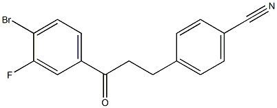4'-BROMO-3-(4-CYANOPHENYL)-3'-FLUOROPROPIOPHENONE Struktur