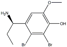 4-((1R)-1-AMINOPROPYL)-2,3-DIBROMO-6-METHOXYPHENOL Struktur