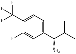 (1S)-1-[3-FLUORO-4-(TRIFLUOROMETHYL)PHENYL]-2-METHYLPROPYLAMINE Struktur