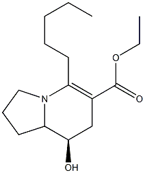 ETHYL (8R,9S)-8-HYDROXY-5-PENTYL-1,2,3,7,8,8A-HEXAHYDROINDOLIZINE-6-CARBOXYLATE Struktur
