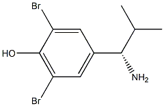 4-((1S)-1-AMINO-2-METHYLPROPYL)-2,6-DIBROMOPHENOL Struktur
