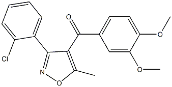 4-(3,4-DIMETHOXYBENZOYL)-3-(2-CHLOROPHENYL)-5-METHYLISOXAZOLE