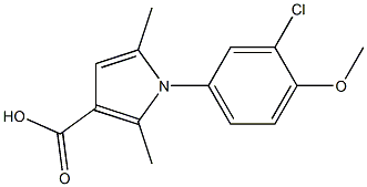 1-(3-CHLORO-4-METHOXYPHENYL)-2,5-DIMETHYL-1H-PYRROLE-3-CARBOXYLIC ACID Struktur