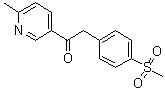 CAS 登錄號：221615-75-4, 1-(6-甲基吡啶-3-基)-2-[4-(甲基磺?；?苯基]乙酮