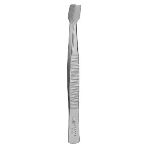 蓋玻片夾持鑷 斜角彎 10.5cm 【僅限科研專用 用于動物實驗】|10.5cm|瑞沃德